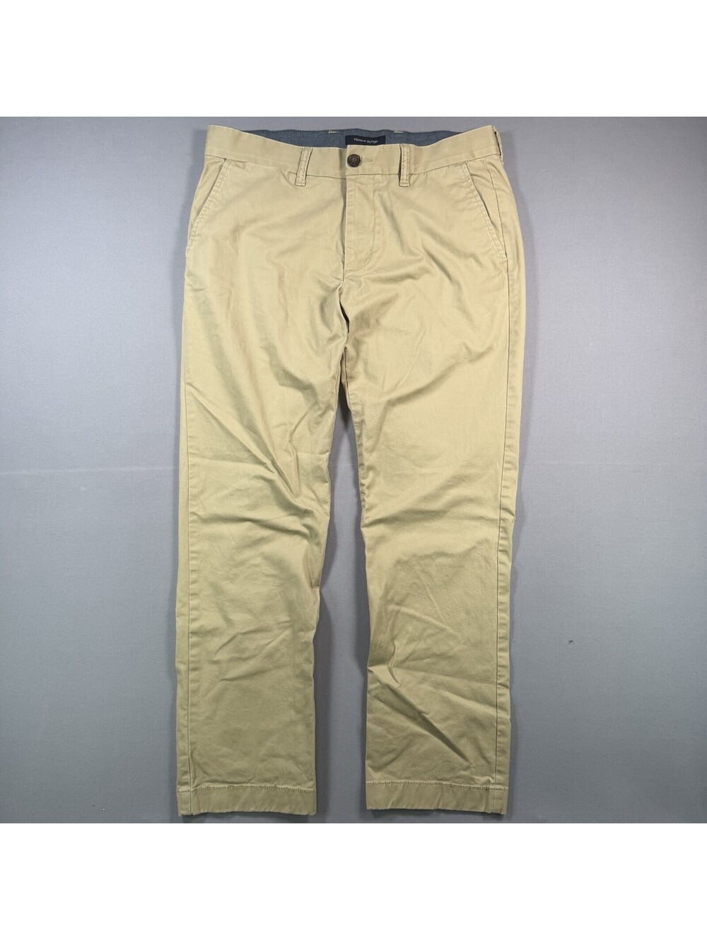 Tommy Hilfiger Men's Chino Pants Khaki Stretch Tailored Tagged 32x30 Fit (34x28)